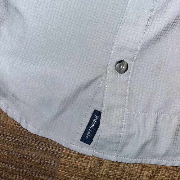 Magellan Gray Short Sleeve Button Down Shirt Boys Youth Medium 8-10 - Picture 4 of 5